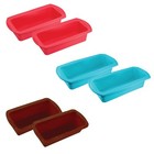 SILICONE NON STICK LOAF TIN Baking Pan Bread Loaf Cake Oven Tray Tin 2 PACK