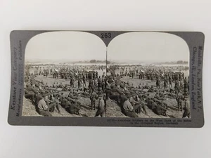 18737 Keystone Stereoview Soldados americanos en Cisjordania Rin Alemania ocupada - Imagen 1 de 8