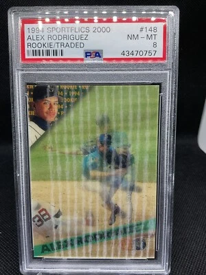 1994 Alex Rodriguez Rc. Sportflics 2000 R/T.  PSA 8 NM-MT # 148 - Image 1 of 4