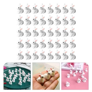 100pcs Mini Rabbit Ornaments Miniature Animals Figurines Garden Rabbit Models - Picture 1 of 10