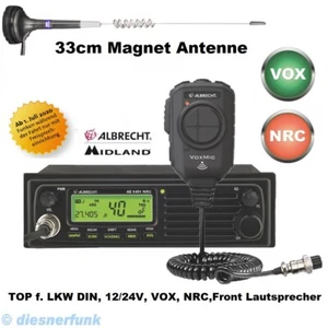 Albrecht AE 6491 NRC inkl. VOX Mikrofon CB Funkgerät & 33cm Magnet Antenne DIN - Bild 1 von 6