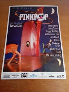 PINKPOP FESTIVAL 1991 - HAPPY MONDAYS / PRIMUS / JOE JACKSON - PROMO POSTER - Bild 1 von 3