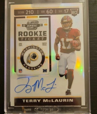 2019 Panini Donruss Contenders Optic Terry Mclaurin #138 Autograph Psa 8 - Image 1 of 2