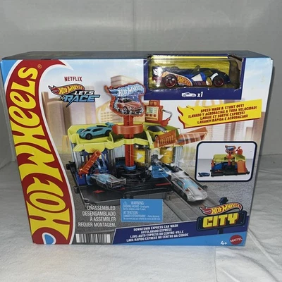 = Hot Wheels Downtown Express Car Wash Let's Race Netflix HDR24 - Image 1 of 2