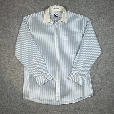 Camisa con botones Yves Saint Laurent para hombre talla 32-33 (grande delgada) a rayas blancas Foto 1 de 4