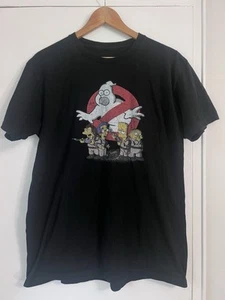 VTG The Simpsons Ghostbusters Tshirt - Black - Single Stitch - Picture 1 of 5