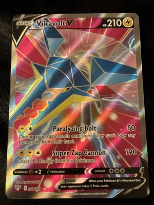 Vikavolt V 180/189 Darkness Ablaze Full Art Holo Ultra Rare Pokemon Card - Image 1 of 2