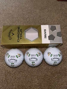 (1) Sleeve Of 3 Callaway Chrome Tour Charlie Hoffman Seagull Truvis Golf Balls - Picture 1 of 2