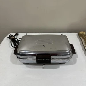 Ferro da stiro vintage GE General Electric waffle maker anni 50 cromato 179G40 testato funzionante - Foto 1 di 15