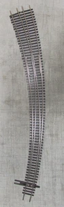 SHINOHARA NICKLE/SILVER LH CURVED SWITCH TURNOUT CODE 83 HO SCALE  (LOT 272) - Picture 1 of 2
