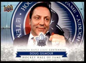2017-18 UD Maple Leafs centenario hockey Salón de la Fama Doug Gilmour #167 - Imagen 1 de 2