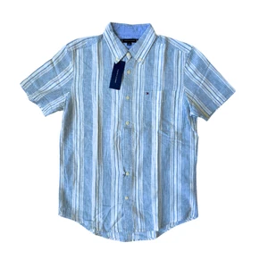 Tommy Hilfiger Men's Striped Short Sleeve Shirt NWT Free Shipping - Picture 1 of 3