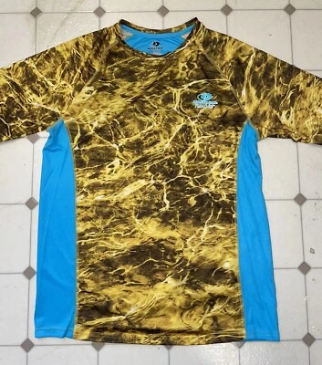 Camisa de Pesca Roble Mossy Elementos Camuflaje Para Hombre Talla M Break Up Camuflaje Pez Azul Foto 1 de 4