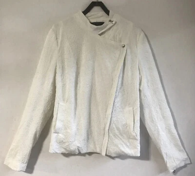 Chaqueta Robert Rodriguez Blanca Cremallera y Botones Frontales 2 Bolsillos Manga Larga Talla M Foto 1 de 4