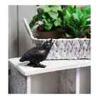 Primitive Baby Life-Sized Decorative Black Cast Iron Raven Crow Bird 