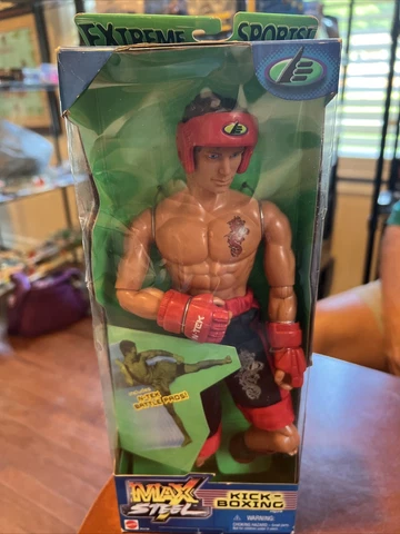 MAX STEEL 12” KICK-BOXING 2001 MATTEL BIG JON ACTION FIGURE 54179 Rare Limited Cover