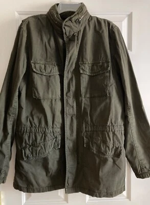 Gap Military Jacket Coat Mens M Tall Army Green Utility Faded - Image 1 of 4