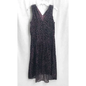 Elie Tahari Velvet Burnout Midi Celeste Dress Aubergine Size 8 NWT - Picture 1 of 8