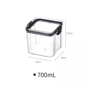 5 x Food Storage Container Box 700ML Airtight Lock Kitchen Cereal Organiser Jar - Picture 1 of 3