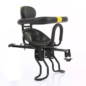 Bike Baby Seat Kids Child Safety Carrier Front Seat Saddle Cushion w/Foot Pedals - Picture 1 of 7