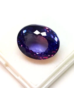 Oval Cut Certified Natural Color Changing Alexandrite 23.10 CT  Loose Gemstone - Picture 1 of 7