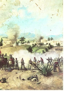 1968 Estampado Vintage México Guerra Americana Molina Del Rey Chapultepec Batalla - Imagen 1 de 1