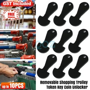 Up to 10PCS Removable Shopping Trolley Coin Token Key Unlockers For ALDI Coles - Picture 1 of 12