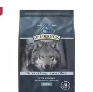 Comida seca natural alta en proteínas Blue Buffalo Wilderness para perros adultos, pollo, 4,5 lb - Imagen 1 de 2