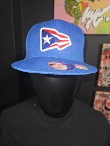 Baseballkappe Puerto-Ricanische Flagge Druckknopflasche verstellbar blau/blauer Schirm - Bild 1 von 5
