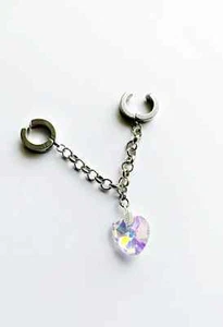 Bijoux clitoris clip non percées Clip de lèvres sexy blanc Cristal chain intimes - Imagen 1 de 2