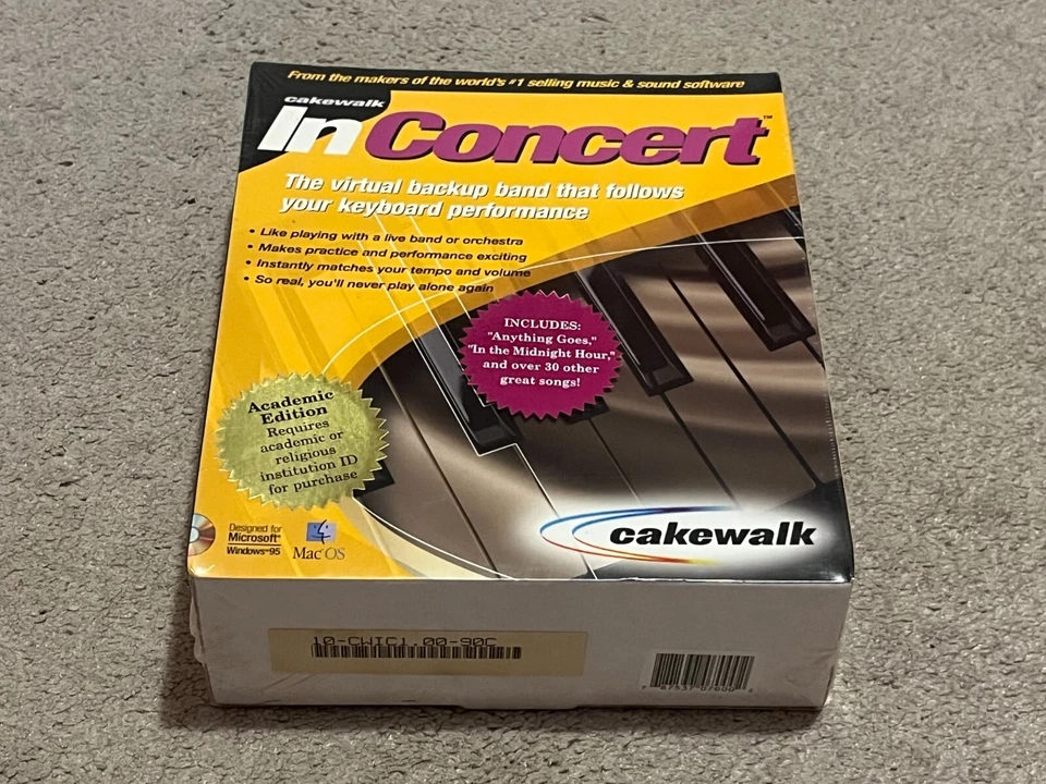 Cakewalk In Concert Academic Edition 30+ Songs Virtual Keyboard New Sealed Rare - Image 1 of 4