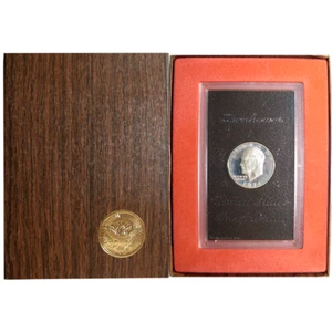 1971-S Proof Silver $1 Eisenhower Dollar Brown - Picture 1 of 2