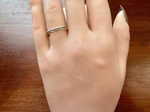 Mens 10k Yellow Gold Channel Set Diamond Wedding Band Ring Sz 9.75 - Picture 1 of 7