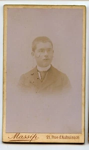 Portrait studio adolescent garçon CDV Massip Toulouse photo ancienne 19e s. - Picture 1 of 2