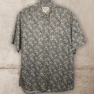 Vintage Columbia Herren Hemd mit Knopfleiste Fischmuster Gr. M 100% Baumwolle - Bild 1 von 7