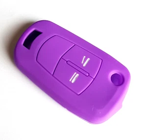 SILICONE FLIP KEY CASE 2 BUTTON FOB COVER FOR VAUXHALL OPEL ASTRA VECTRA CORSA 1 - Picture 1 of 2