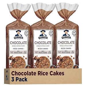 Quaker Large Rice Cakes, Chocolate, Pack of 3 - Picture 1 of 5