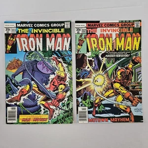 Iron Man 1ª Serie #111 y #112 Marvel Comics 1978 Lote de 2 Libros De Colección LEER⬇ - Imagen 1 de 12
