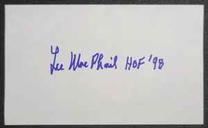 LEE MACPHAIL IP AUTOGRAPHED SIGNED INDEX CARD BASEBALL EXECUTIVE MLB HOF - Picture 1 of 1