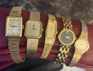 Vntg. Ladies SEIKO Wristwatch Lot! 5 In All! Parts/Repairs Mechanical & Quartz! - Picture 1 of 16