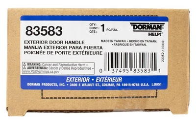 Dorman Rear Left Exterior Door Handle Fits 2004-09 Kia Spectra Part Number 83583 - Изображение 1 из 4