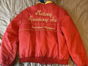 VINTAGE Larry Shaw Racing Midway Speedway Jacke Jonesboro Paragould XL - Bild 1 von 3