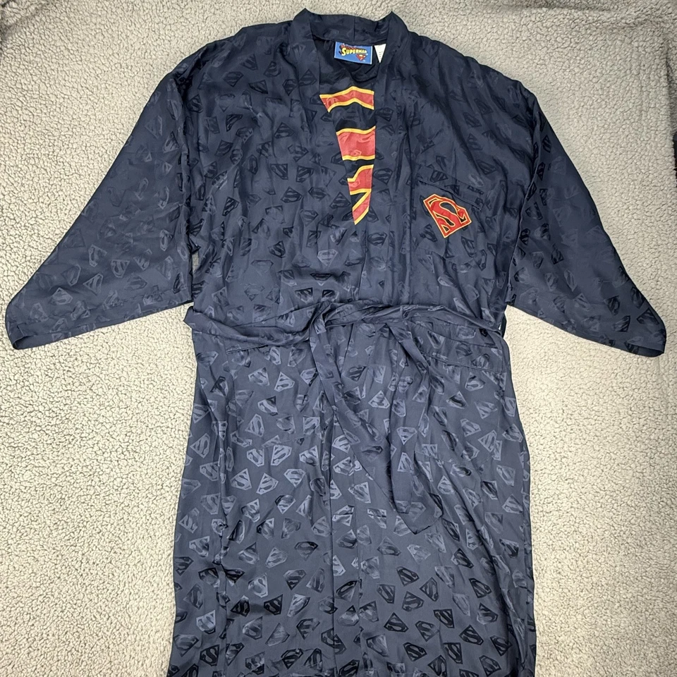 Bata de Superman de colección para hombre talla única seda DC Comics superhéroe 1999 años 90 Foto 1 de 4