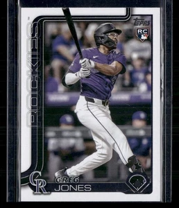 2025 Topps #36 Greg Jones Colorado Rockies Rookie - Picture 1 of 2