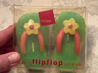 Velas, Sandalias Chanclas Flotantes, Verde, Rosa, Flor Amarilla Foto 1 de 2