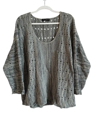 Suéter de ganchillo para mujer Marisa Christina talla L/XL tejido abierto Boho Cottage Core Foto 1 de 4