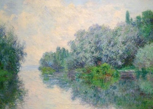The Seine near Giverny Claude Monet Landscape Hand painted Oil Painting Repro AR - Picture 1 of 9