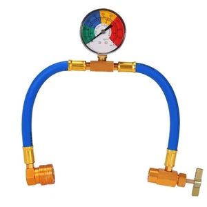 R134A Car AC Refrigerant Charge Hose Kit Recharge Hose with Gauge,A/C 1/2 Rec... - Picture 1 of 7