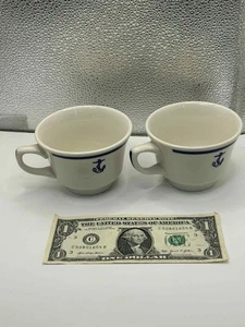 2 - Homer Laughlin Navy Anchor Cups US Navy Wardroom Officers Mess China - Picture 1 of 6