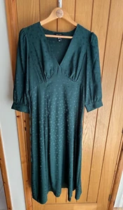 NEW LOOK GREEN DOTTY DRESS SIZE 12 USED – - Picture 1 of 6